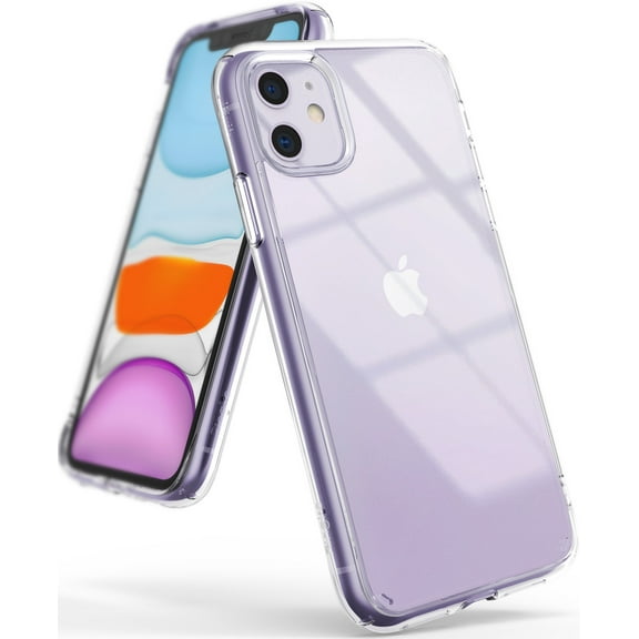 Ringke Fusion Case Compatible with iPhone 11, Transparent PC Back TPU Bumper Drop Protection Phone Cover - Clear