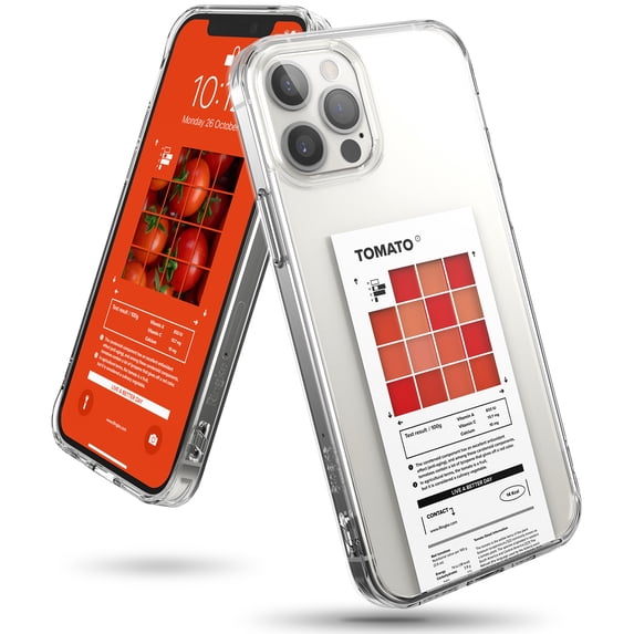 Ringke Fusion Design Case Compatible with iPhone 12 Pro Max, Designed PC Back TPU Bumper Drop Protection Phone Cover - Tomato