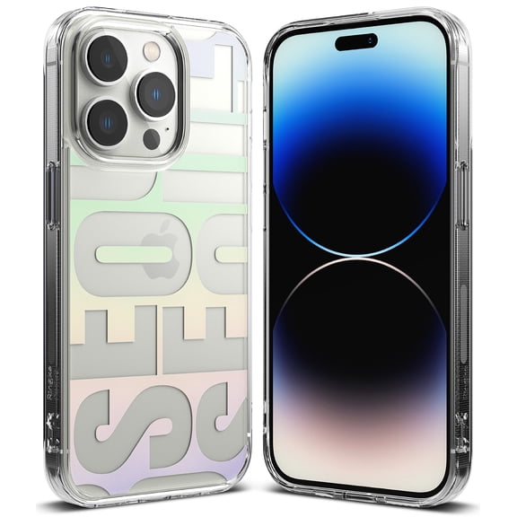 Ringke Fusion Design Compatible with iPhone 14 Pro Max Case, Transparent 3D Print Design Hard Back with Shockproof Clear Bumper Cover - Seoul