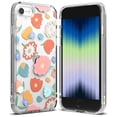 thumbnail image 1 of Ringke Fusion Edge Design Case Compatible with iPhone SE 2022, 3D Flower Shockproof Bumper - Floral, 1 of 9