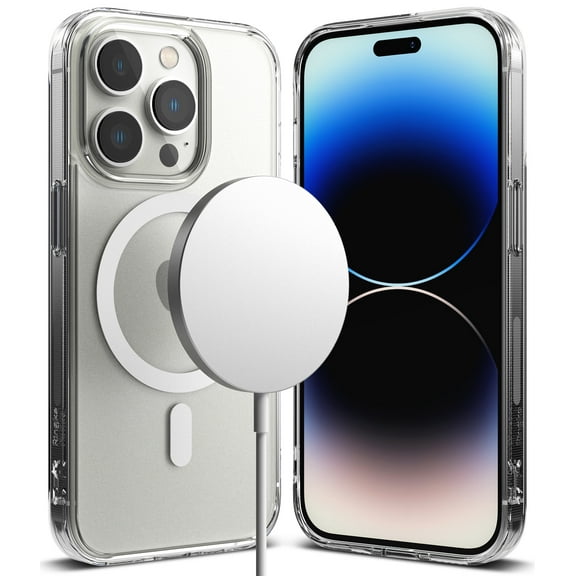 Ringke Fusion Magnetic [Compatible with MagSafe] Designed for iPhone 14 Pro Case 6.1 Inches, Anti-Fingerprint Technology Shockproof Bumper Phone Cover - Matte Clear