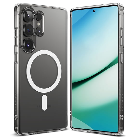 Ringke Fusion Magnetic Matte for Galaxy S25 Ultra Case, Compatible with Magnetic Anti-fingerprint Translucent Coating Slim Lightweight Protective Hybrid Cover - Matte Clear