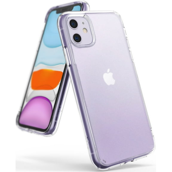 Ringke Fusion Matte Case Compatible with iPhone 11, Translucent PC Back TPU Bumper Drop Protection Phone Cover - Clear