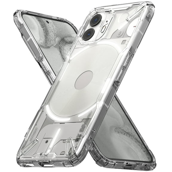 Ringke Fusion-X [Anti-Scratch Dual Coating] Compatible with Nothing Phone 2 Case, Transparent Augmented Bumper Shockproof Cover Designed for Nothing Phone (2) - Clear