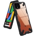 thumbnail image 1 of Ringke Fusion-X Case Compatible with Google Pixel 4, Transparent Hard Back Shockproof Advanced Bumper Cover - Black, 1 of 7