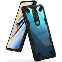 Ringke Fusion-X Case Compatible with OnePlus 7 Pro, Transparent Hard Back Shockproof Advanced Bumper Cover - Black