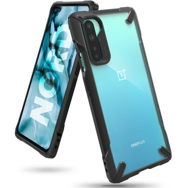 Ringke Fusion-X Case Compatible with OnePlus Nord, Transparent Hard Back Shockproof Advanced Bumper Cover - Black