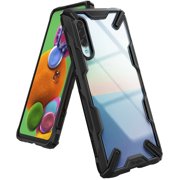 Ringke Fusion-X Case Compatible with Samsung Galaxy A90 5G, Transparent Hard Back Shockproof Advanced Bumper Cover - Black