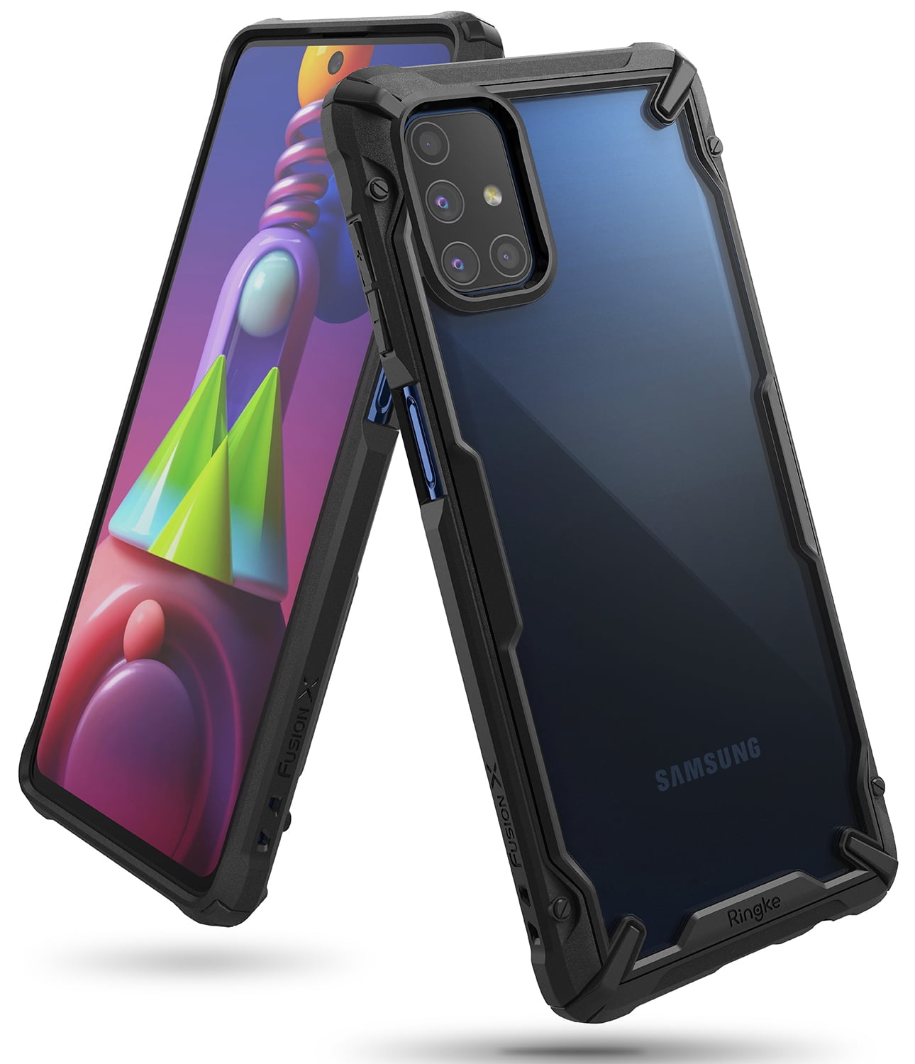 Phone Samsung A51 Ringke Case Ringke Fusion-X Case Compatible With