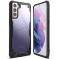 thumbnail image 1 of Ringke Fusion-X Case Compatible with Samsung Galaxy S21 Plus, Transparent Hard Back Shockproof Advanced Bumper Cover - Black, 1 of 9