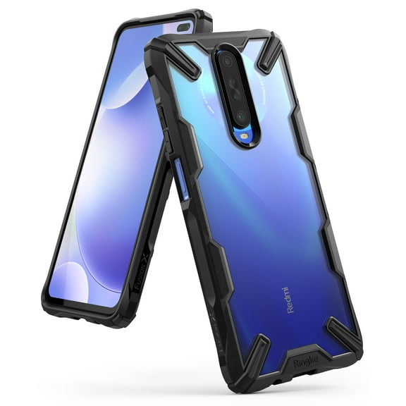 Ringke Fusion-X Case Compatible with Xiaomi Redmi K30, Transparent Hard Back Shockproof Advanced Bumper Cover - Black