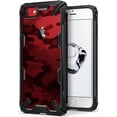 thumbnail image 1 of Ringke Fusion-X Case Compatible with iPhone 7, Transparent Hard Back Shockproof Advanced Bumper Cover - Camo Black, 1 of 9