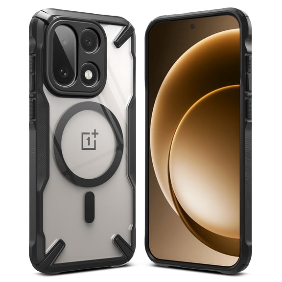 Ringke Fusion-X Magnetic [Enhanced Grip] for OnePlus 15 Case, Heavy-Duty Rugged Cover Compatible with MagSafe - Magnetic Black