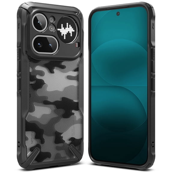 Ringke Fusion-X [Non-Slip Grip] for Nothing Phone (4a) Pro Case, Heavy-Duty Rugged Protective Cover - Camo Black