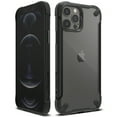 thumbnail image 1 of Ringke Fusion-X2 Case Compatible with iPhone 12 Pro / 12, Transparent Back Shockproof Advanced Side Grip TPU Phone Cover - Black, 1 of 3