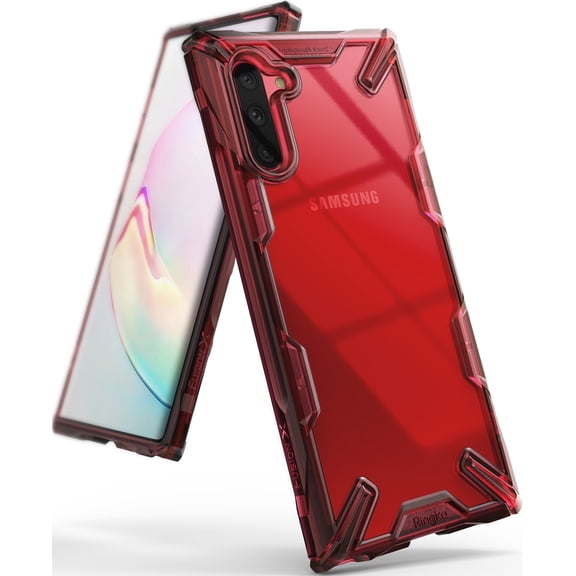 Ringke Fusion-x Case Compatible with Samsung Galaxy Note 10, Shockproof Advanced Bumper - Ruby Red