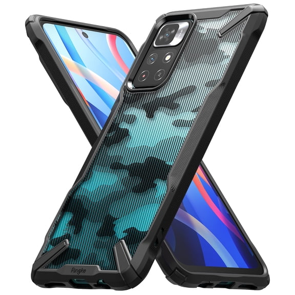Ringke Fusion-x Case Compatible with Xiaomi Redmi Note 11 / 11T, Shockproof Bumper - Camo Black