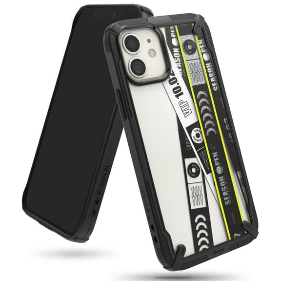 Ringke Fusion-x Design Case Compatible with iPhone 12Mini, Shockproof Advanced Bumper - Ticket Band