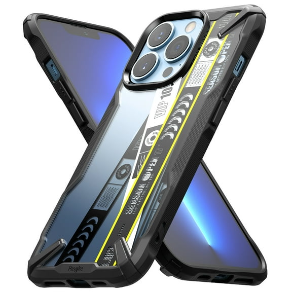 Ringke Fusion-x Design Case Compatible with iPhone 13 Pro, Shockproof Advanced Bumper - Ticket Band