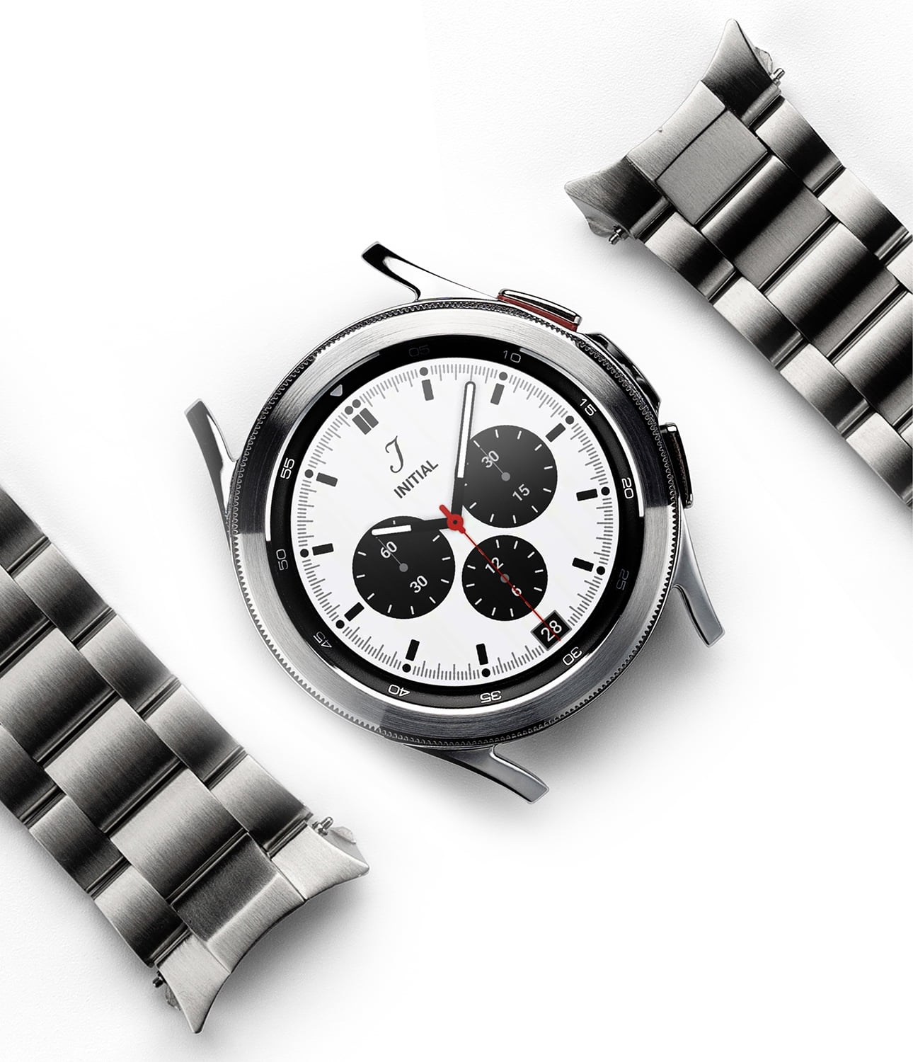 Ringke Galaxy Watch 4 Classic 42mm Band Metal One, Stainless Steel Smartwatch Band Replacement - Silver