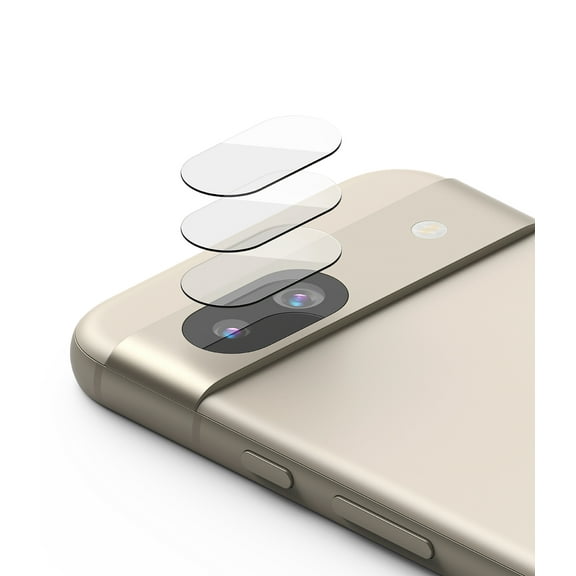 Ringke Google Pixel 8a Clear Anti-Scratch Hard Heavy Duty Slim Tempered Glass Camera Protector - 3 Pack