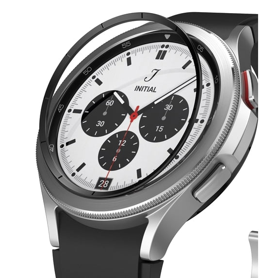Ringke Inner Bezel Styling Compatible with Samsung Galaxy Watch 4 Classic 42mm, Stainless Steel Anti-Scratch Inner Bezel Ring Protective Cover - 42-IN-04 (ST) Black
