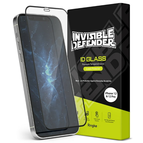 Ringke Invisible Defender Full Coverage Tempered Glass Screen Protector Designed for iPhone 12, iPhone 12 Pro