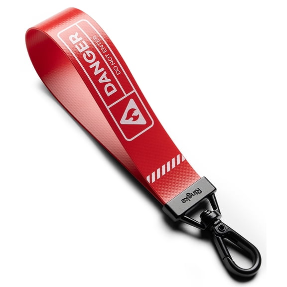 Ringke Key Ring Strap Compatible with Earbuds, Keys, Cameras & ID QuikCatch Keyring Lanyard - Danger Red