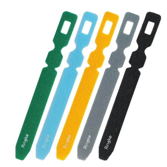 Ringke Magic Cable Tie Unicolor Reusable Hook and Loop Strap Organizer For Fastening Cable Cords and Wires (50PCS)