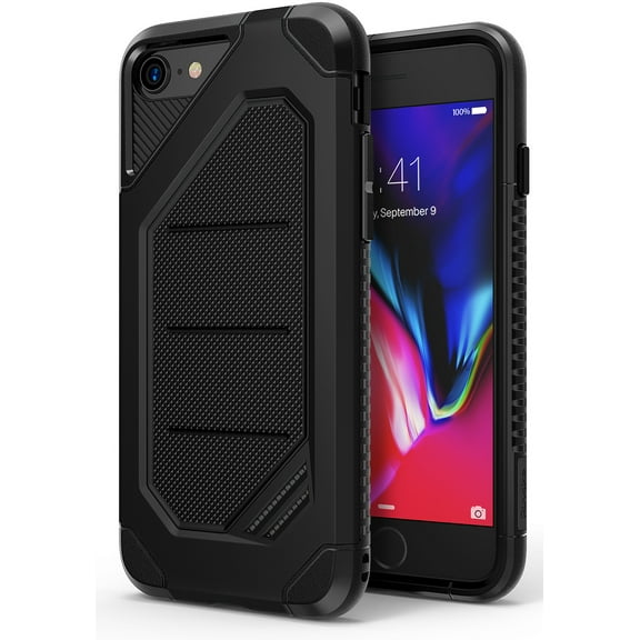 Ringke Max Case Compatible with iPhone 7, Advanced Dual Layer Heavy Duty Protection Cover - SF Black