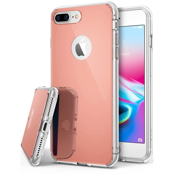 Ringke Mirror Case Compatible with iPhone 7 Plus, Bright Reflection Radiant Luxury Mirror Back Cover - Rose Gold