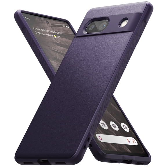 Ringke Onyx [Anti-Fingerprint Technology] Compatible with Google Pixel 7a Case 5G, Shockproof Rugged Heavy Duty Non-Slip Flexible Smudge Proof Cover - Purple