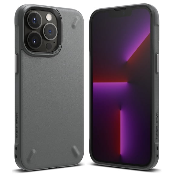 Ringke Onyx Case Compatible with iPhone 13 Pro, Tough Rugged TPU Heavy Duty Protective Cover - Dark Gray