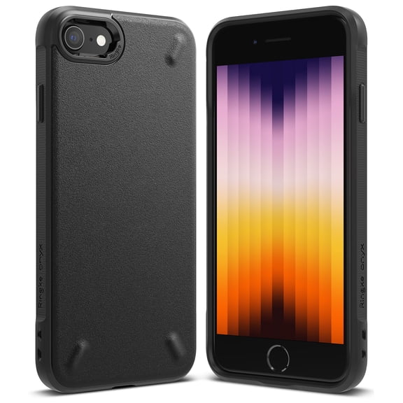 Ringke Onyx Case Compatible with iPhone SE 2022, Tough Rugged Heavy Duty Protective Cover - Black