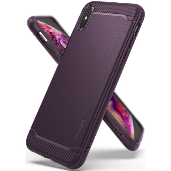 Ringke Onyx Case Compatible with iPhone XS Max, Tough Rugged TPU Heavy Duty Protective Cover - Lilac Purple