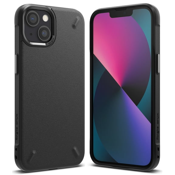 Ringke Onyx Compatible with iPhone 13 Case, Shockproof Rugged Heavy Duty Textured TPU Cover - Black