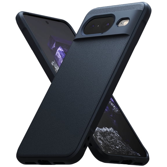 Ringke Onyx [Feels Good in The Hand] Compatible with Google Pixel 8 Case, Anti-Fingerprint Technology Non-Slip Enhanced Grip Smudge Proof Cover - Navy