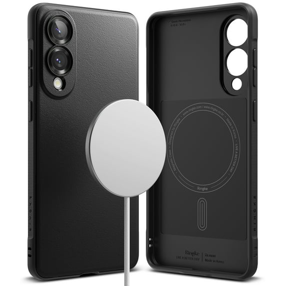 Ringke Onyx Magnetic for Galaxy S25 Edge Case, Magnetic Non-Slip Anti-Fingerprint Camera Cutout Shockproof Cover - Black
