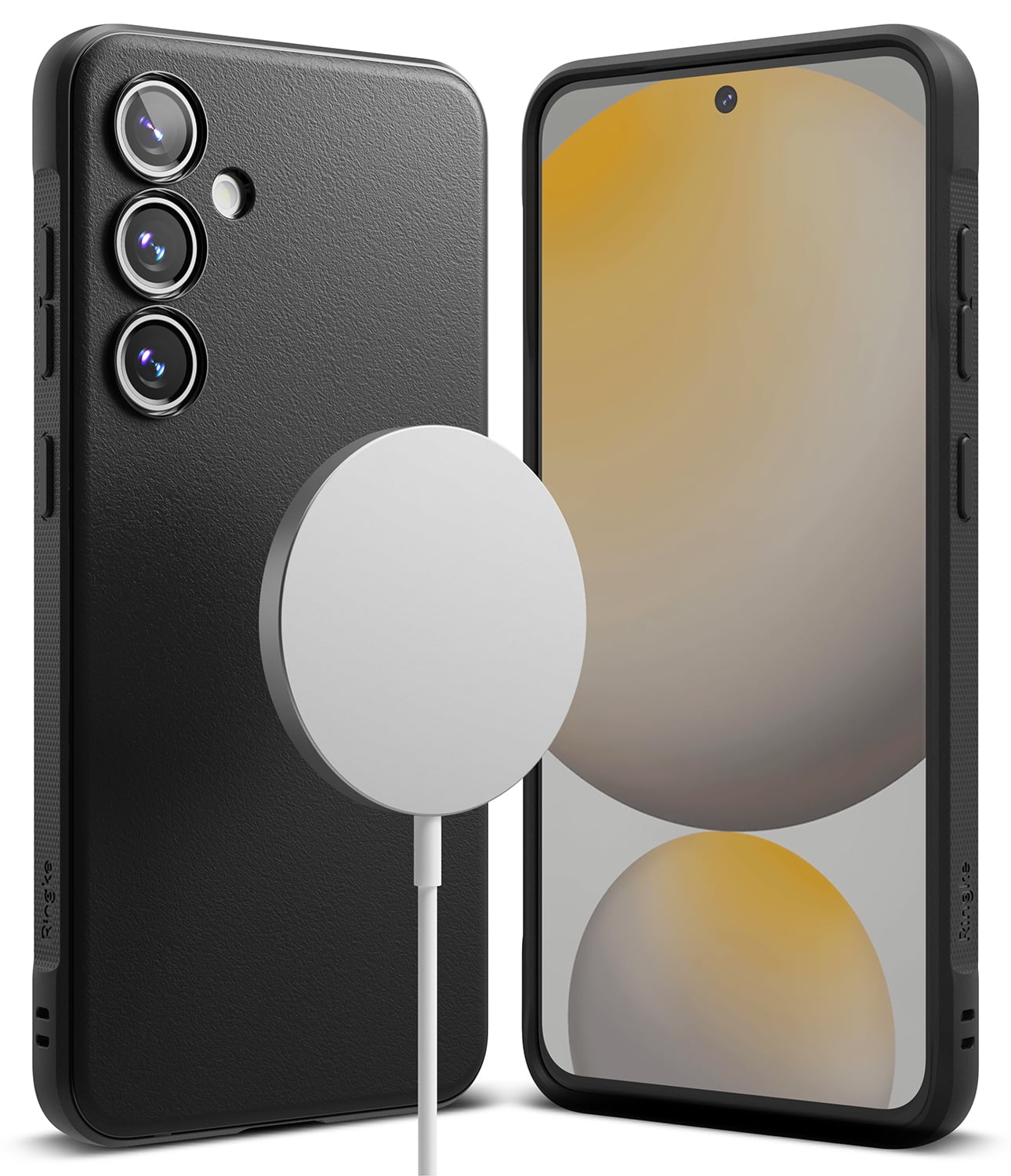 Ringke Onyx Magnetic for Samsung Galaxy S24 FE Case, Flexible Durable Firm Grip Phone Cover Compatible with Magnetic Charger - Black