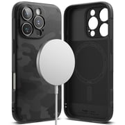 Ringke Onyx Magnetic for iPhone 16 Pro Case, High Quality Flexible Heavy Duty Durable Phone Cover Compatible with Magnetic Charger - Camo Black