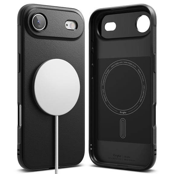 Ringke Onyx [Non-Slip Grip] Magnetic for iPhone Air Case, Slim Rugged Anti-Fingerprint Shockproof Cover Compatible with MagSafe - Magnetic Black