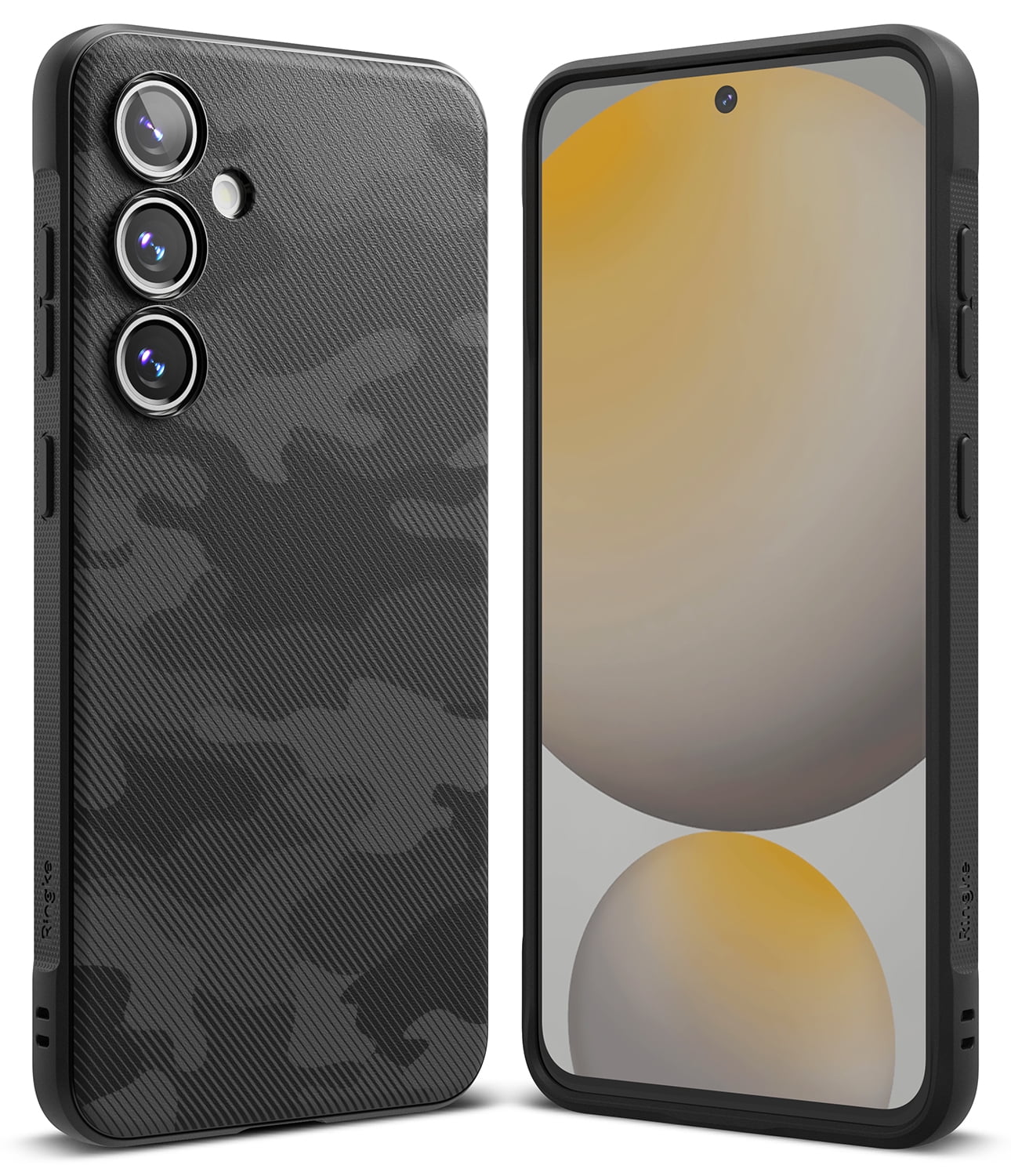 Ringke Onyx for Samsung Galaxy S24 FE Case, Firm Grip Non-Slip Unique Texture Flexible Durable TPU Phone Cover - Camo Black