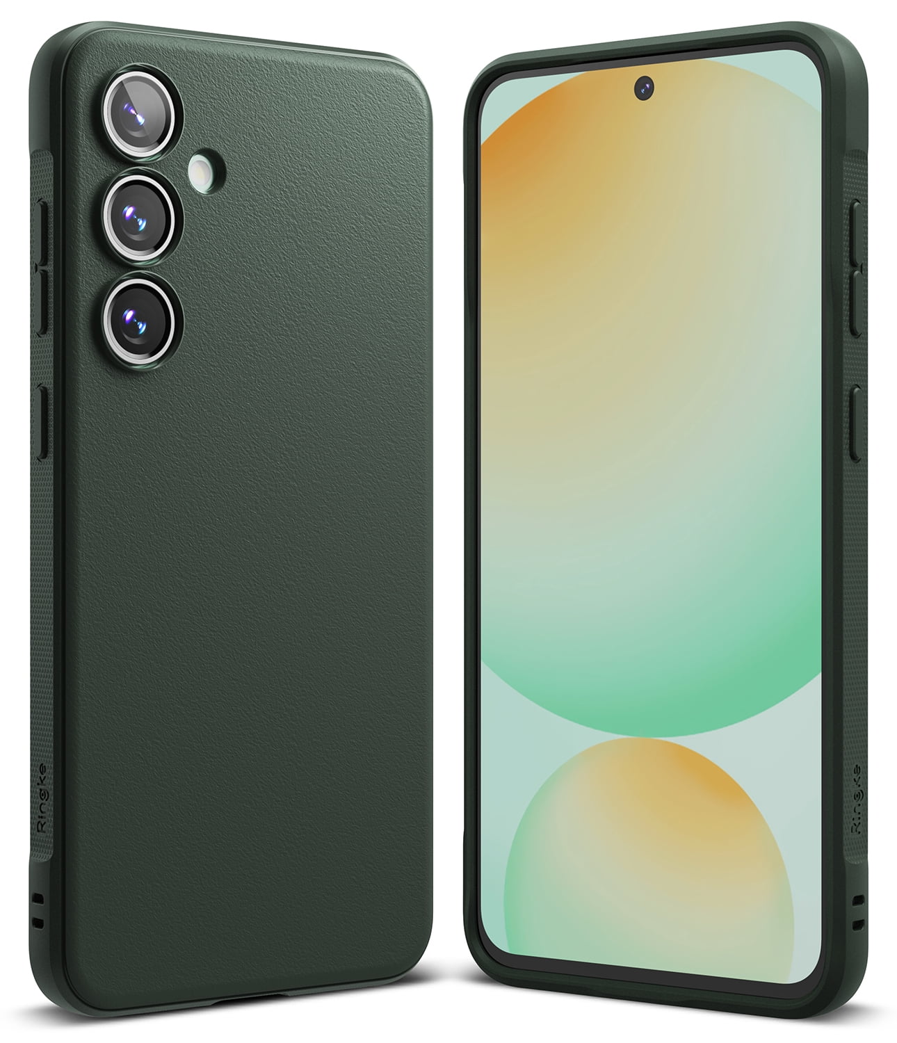 Ringke Onyx for Samsung Galaxy S24 FE Case, Firm Grip Non-Slip Unique Texture Flexible Durable TPU Phone Cover - Dark Green