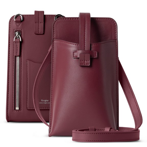 Ringke PU Leather Mini Cross Bag - Burgundy