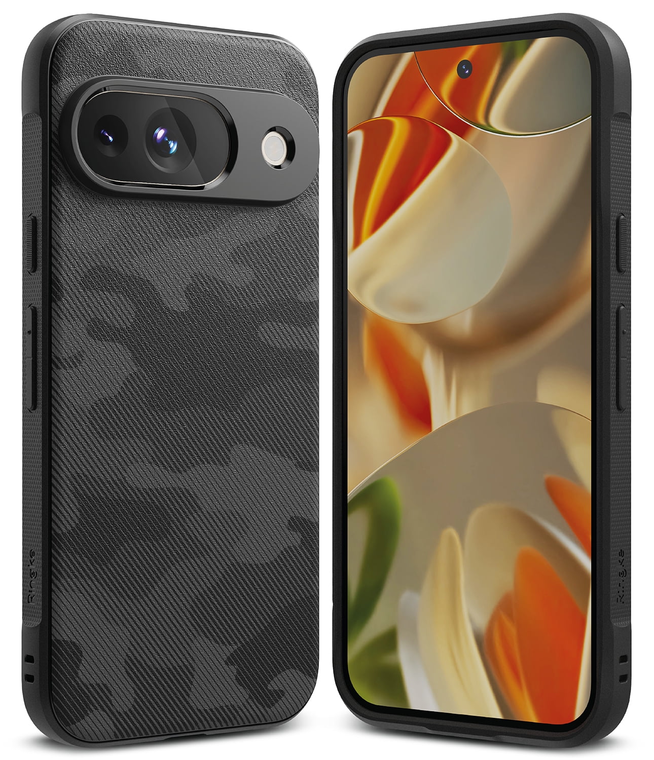 Ringke Pixel 9 [Onyx] High Quality Flexible Heavy Duty Durable Phone Case - Camo Black