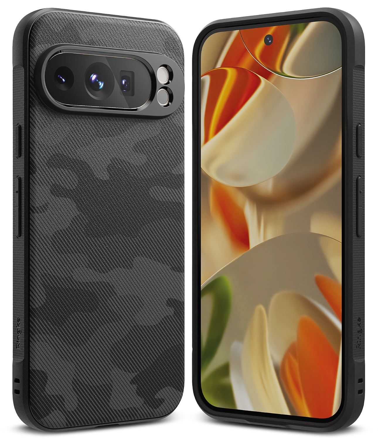 Ringke Pixel 9 Pro XL [Onyx] High Quality Flexible Heavy Duty Durable Phone Case - Camo Black