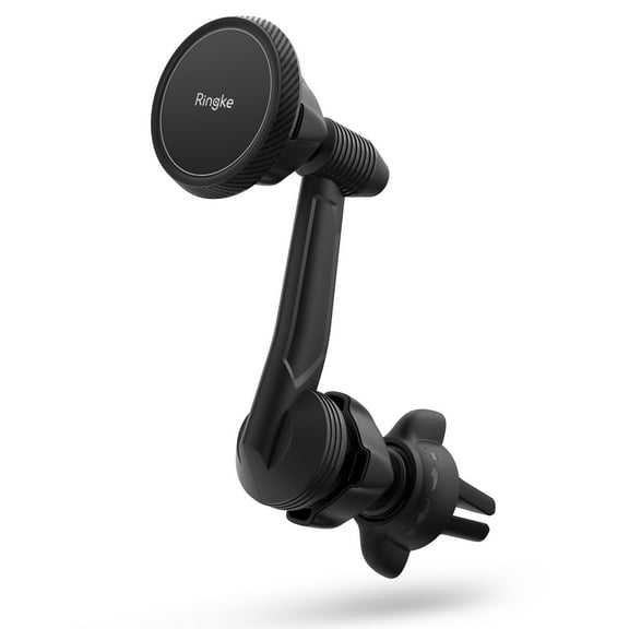 Ringke Power Clip Wing Magnetic Air Vent Phone Holder Car Mount 360 Rotation Long Reach Neck Double Knob Technology for Smartphone, Tablet, and Other Handheld Devices