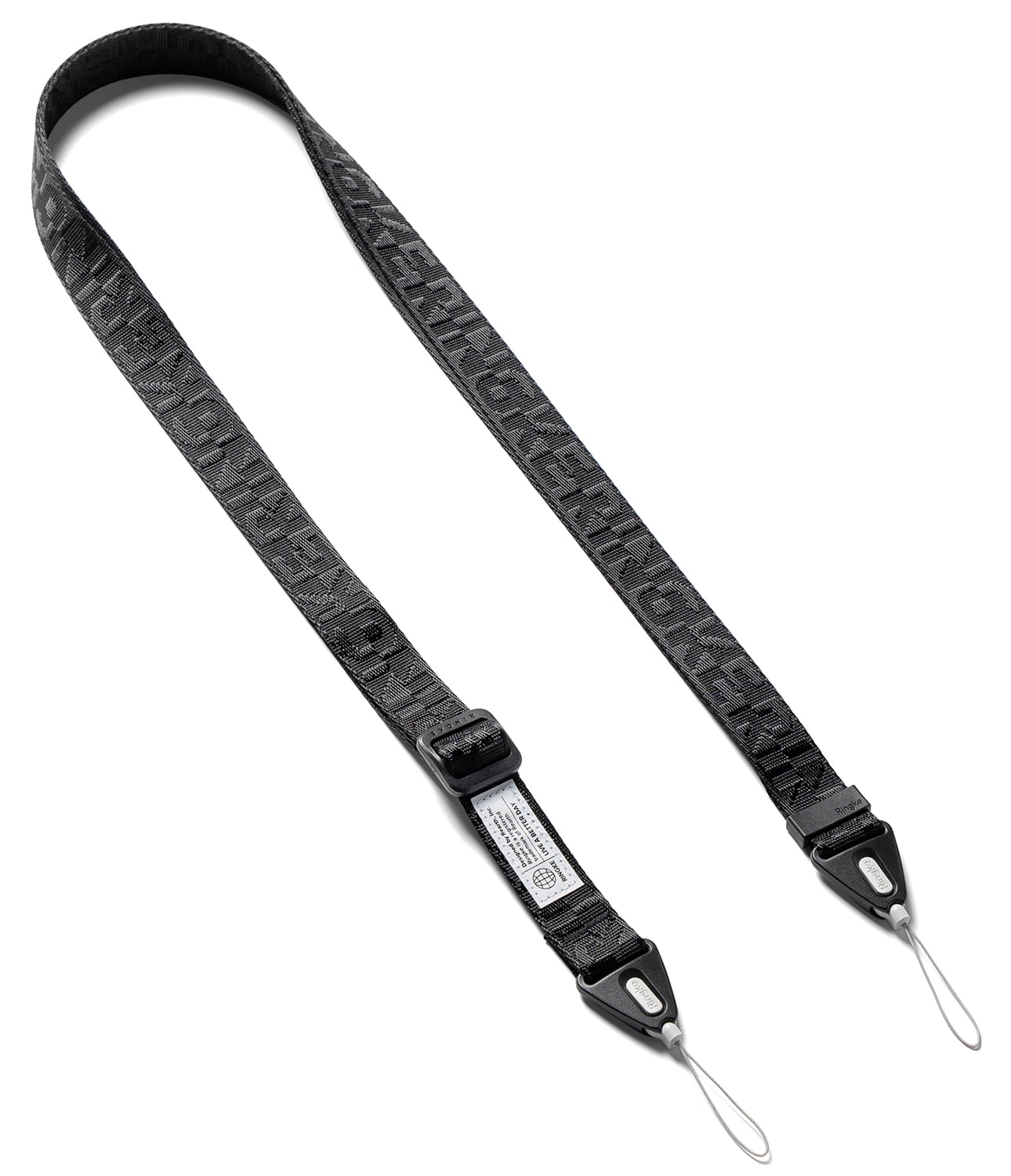 Ringke Shoulder Strap [Adjustable Length] for Cell Phone Cases, Keys, Cameras & ID QuikCatch Lanyard Adjustable Crossbody Strap - Lettering Black 3