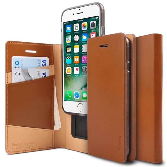 Ringke Signature Case Compatible with iPhone 7, Bright Reflection Radiant Luxury Mirror Back Cover - Brown