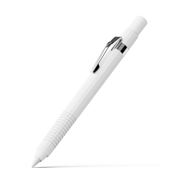 Ringke Silicone Drafting Pencil for Apple Pencil USB-C Case, Soft Sleeve Cover Anti-Slip Grip with Metal Clip - White